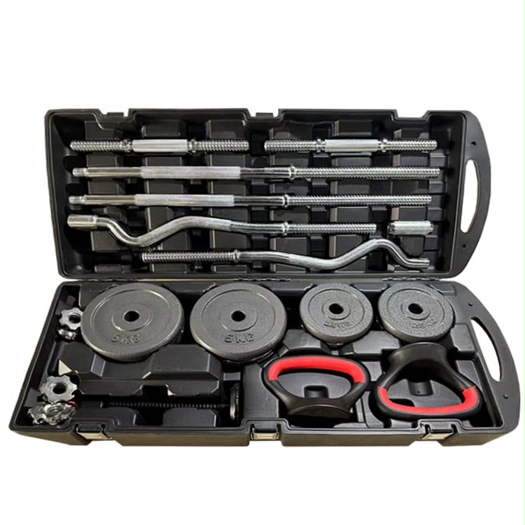 58KG Adjustable Dumbbell and Barbell Set with Case. (58Kg York)