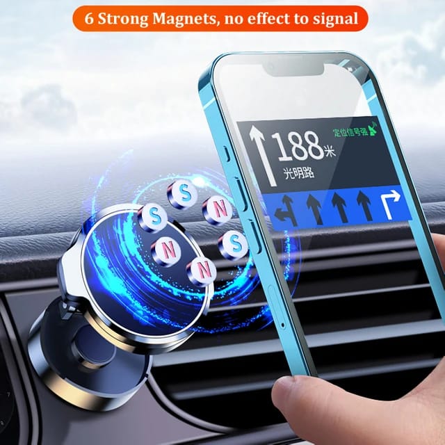 Foldable magnetic Car/home Phone holder