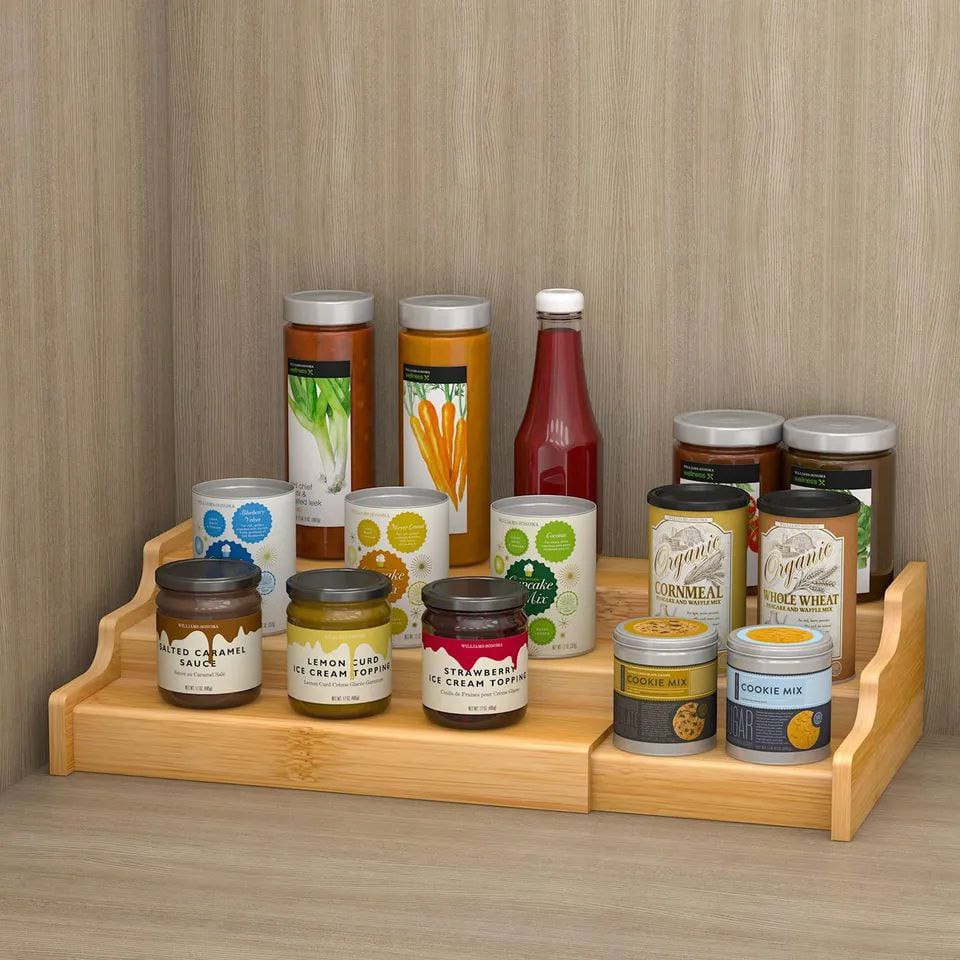 Expandable Bamboo spice rack