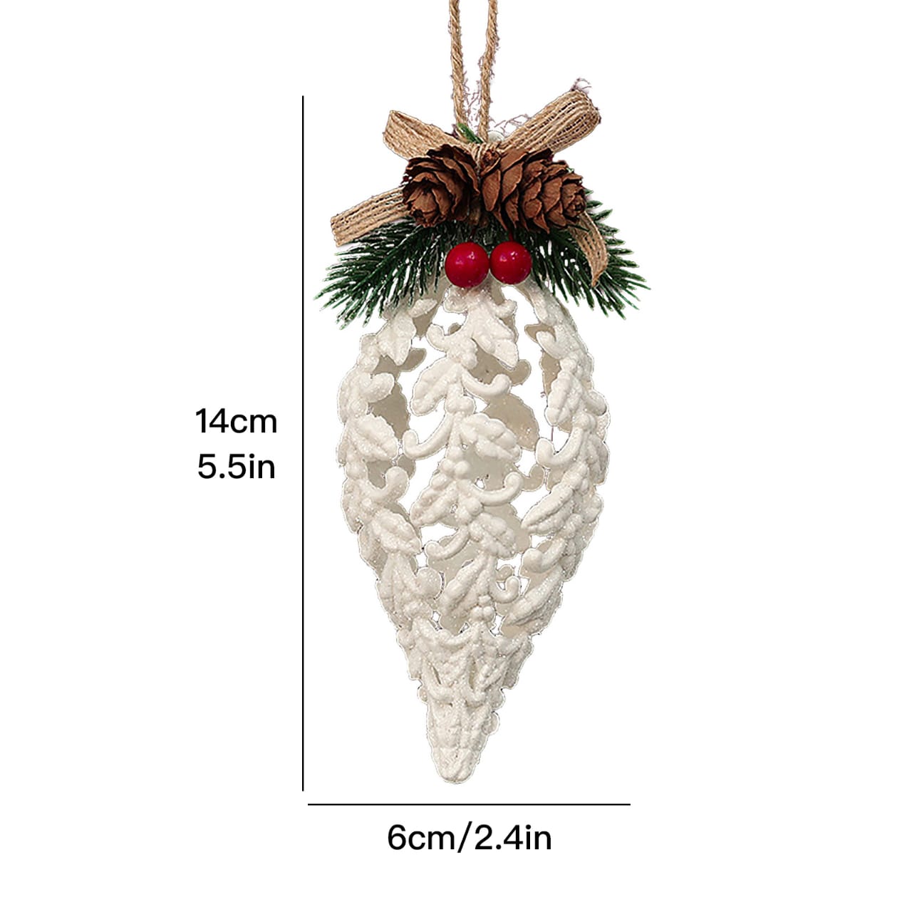 2Pcs Christmas White Conch Pendant White