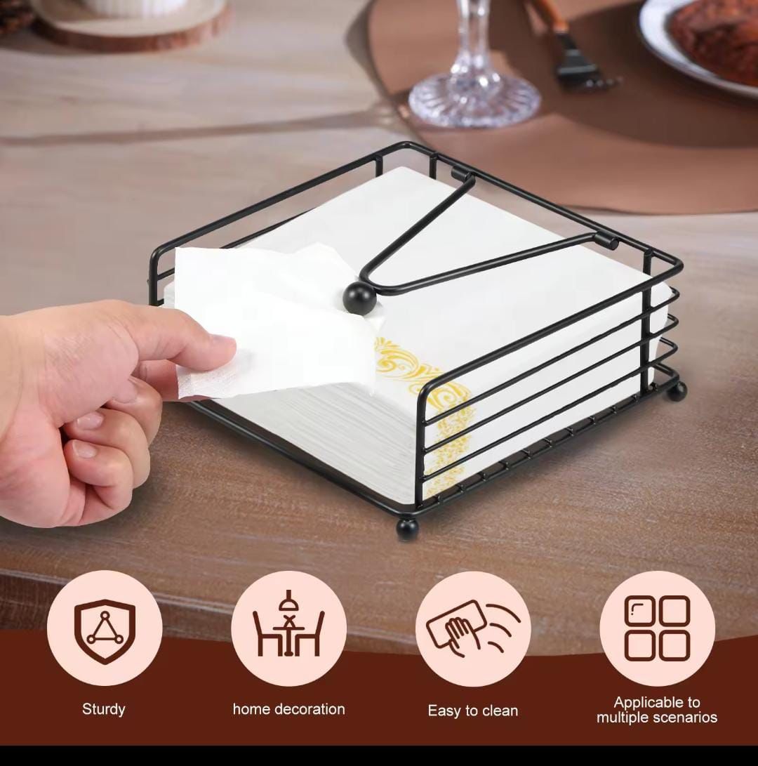Modern Metallic serviette holder with Weighted Arm