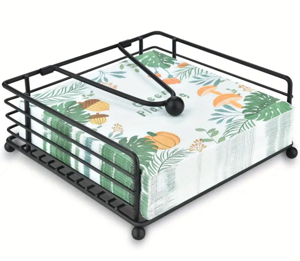 Modern Metallic serviette holder with Weighted Arm