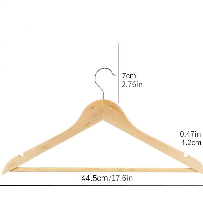 Wooden hangers 
Set of 2pcs