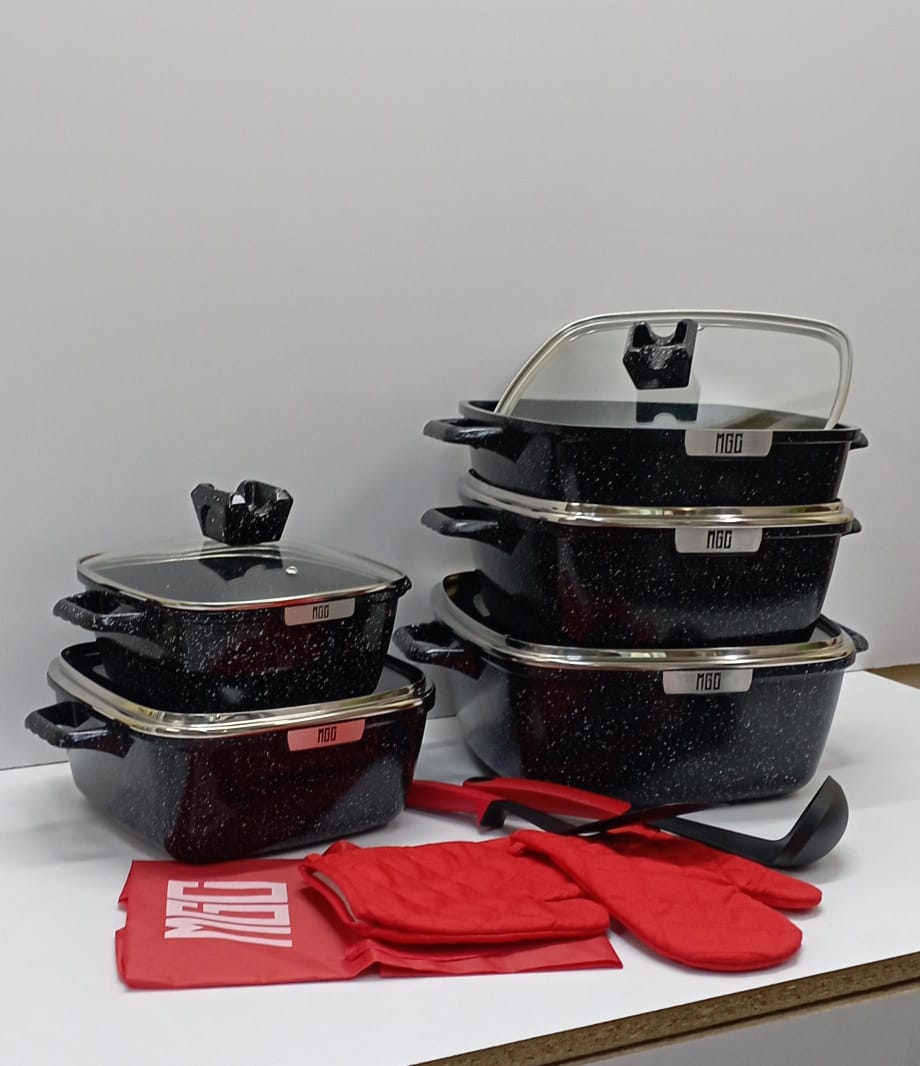 SQUARE Granite cookware sufuria set