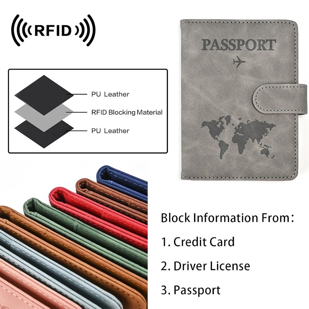 Travel Passport Holder with RFID Protection