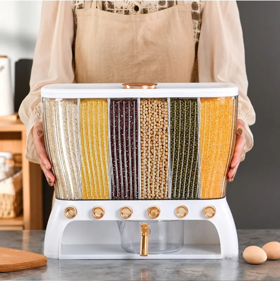 Acrylic Partitioned Rice/Cereal Dispense