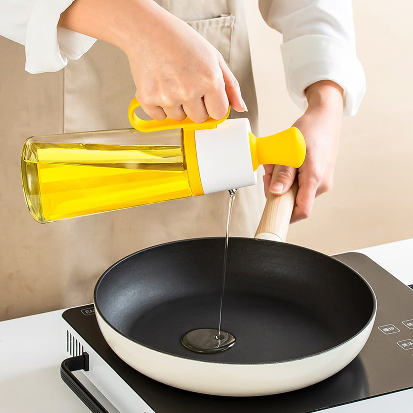 Transparent Glass Multifunctional Oil Dispenser with BBQ Brush Oil Dropper Bottle with Silicone Brush Kitchen Tool