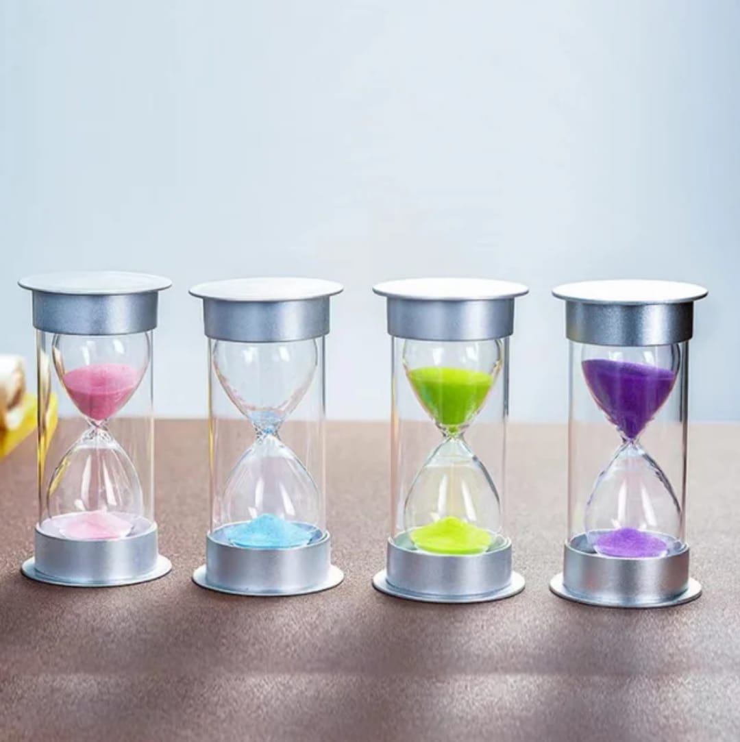 Silver Cover Decorative Hour Glass