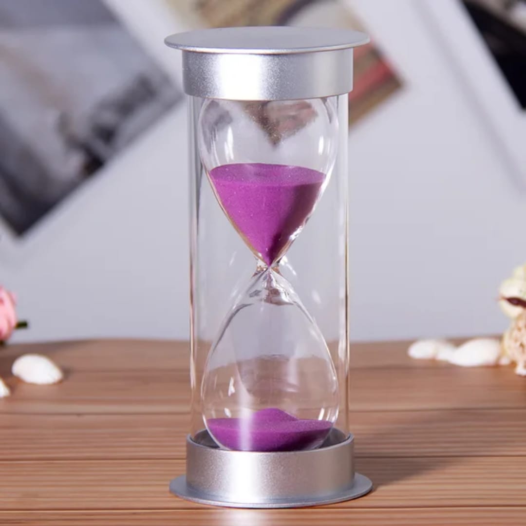 Silver Cover Decorative Hour Glass
