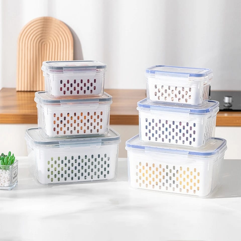 3pc Double Drain Basket Microwave