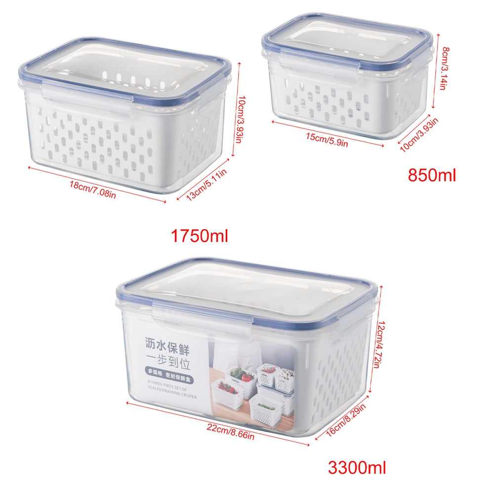 3pc Double Drain Basket Microwave