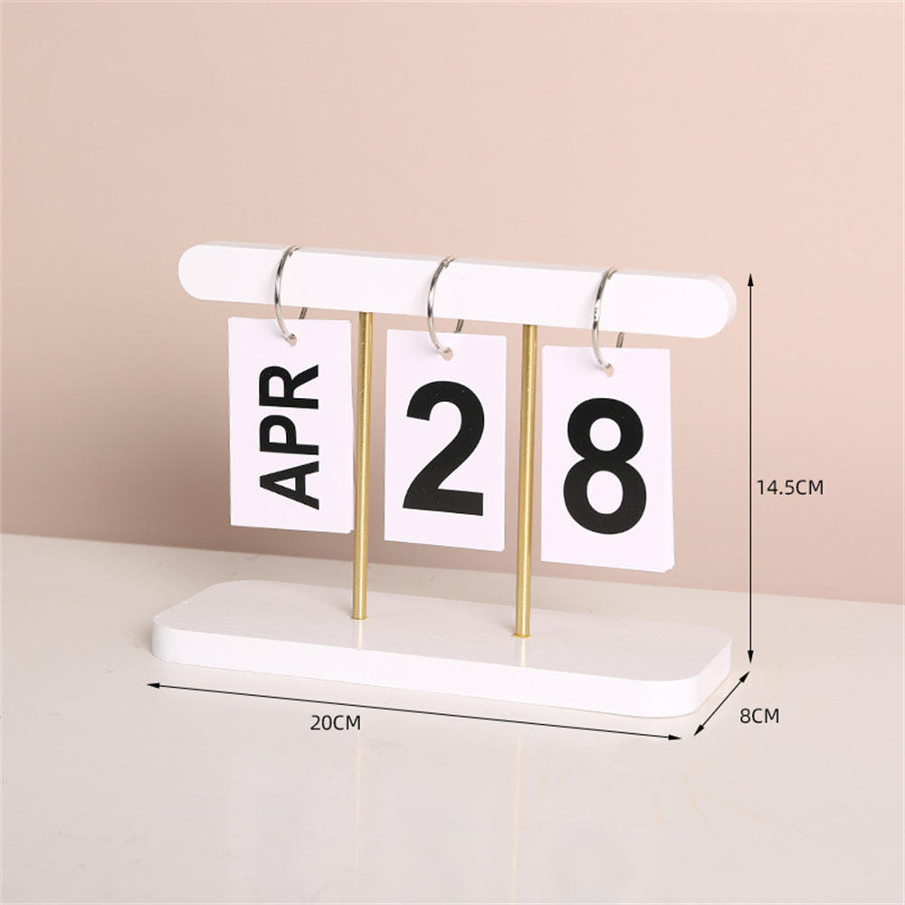 Modern Wooden Perpetual Calendar Flip