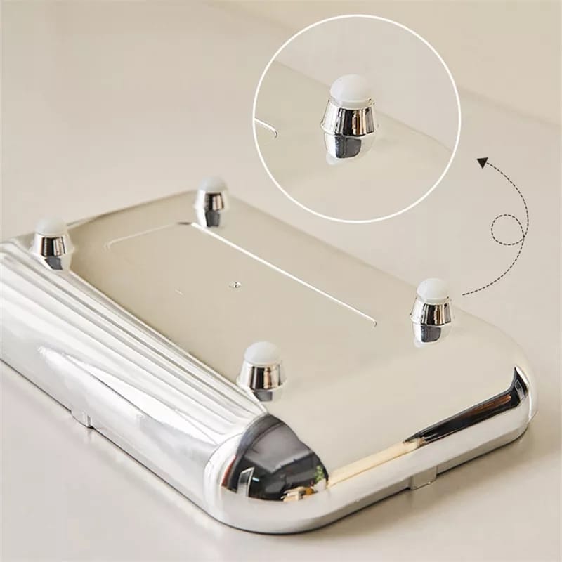 Metallic serviette holder