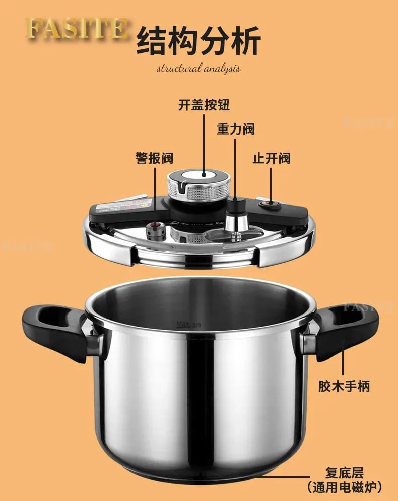 6litre non explosive pressure cooker