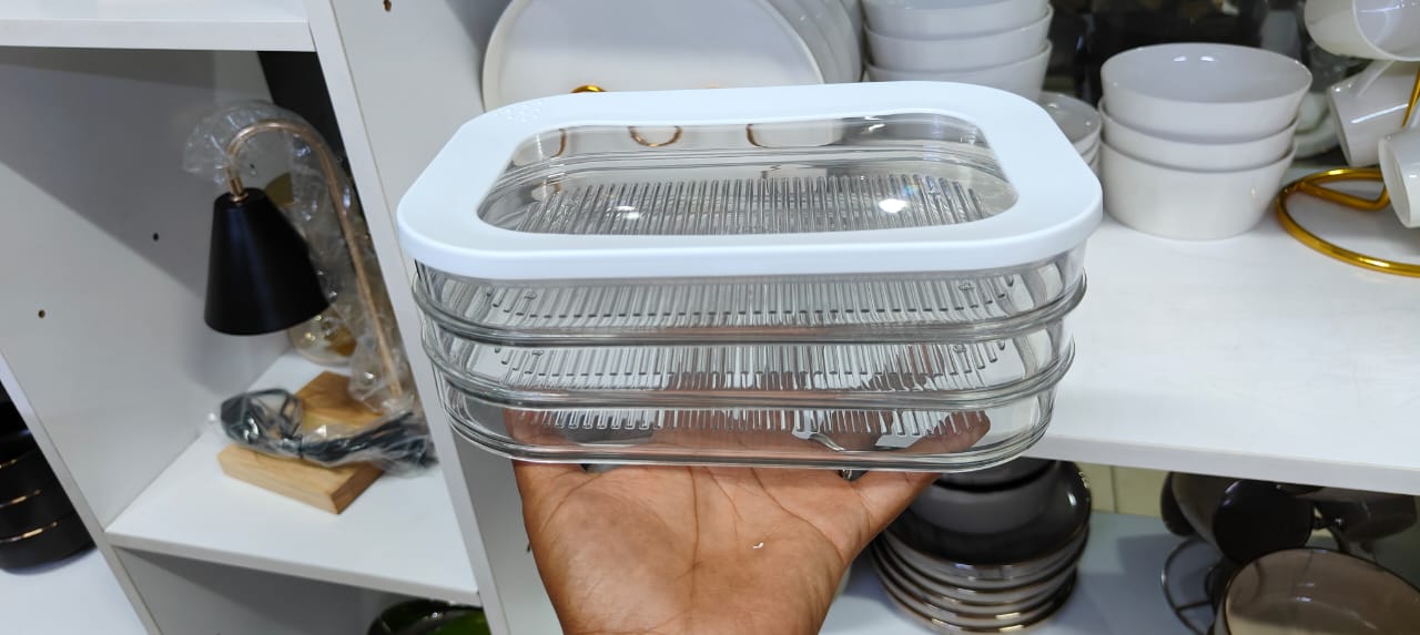 3 in 1 stackable bacon and cheese container
