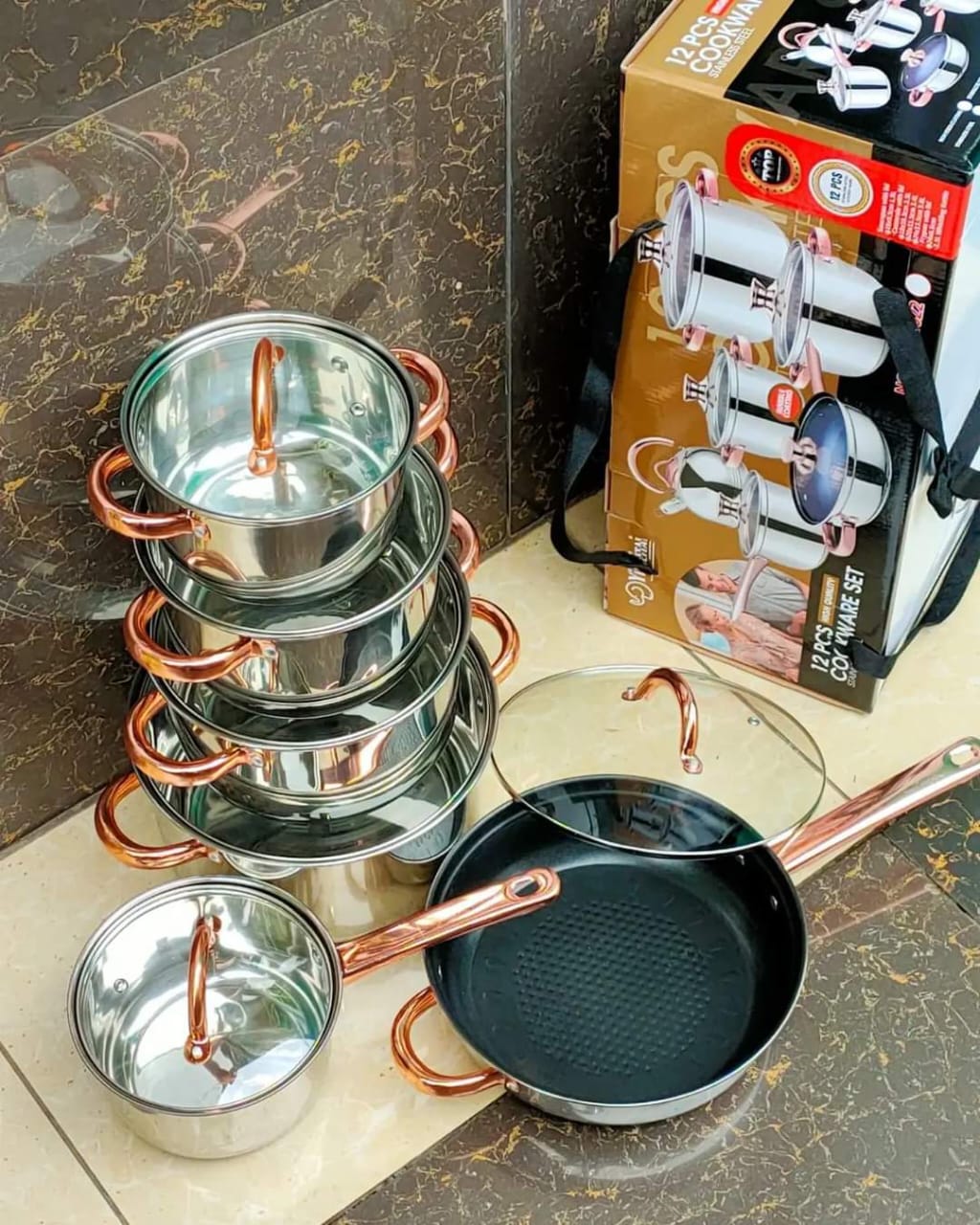 12 pcs Yimmatel cookware available