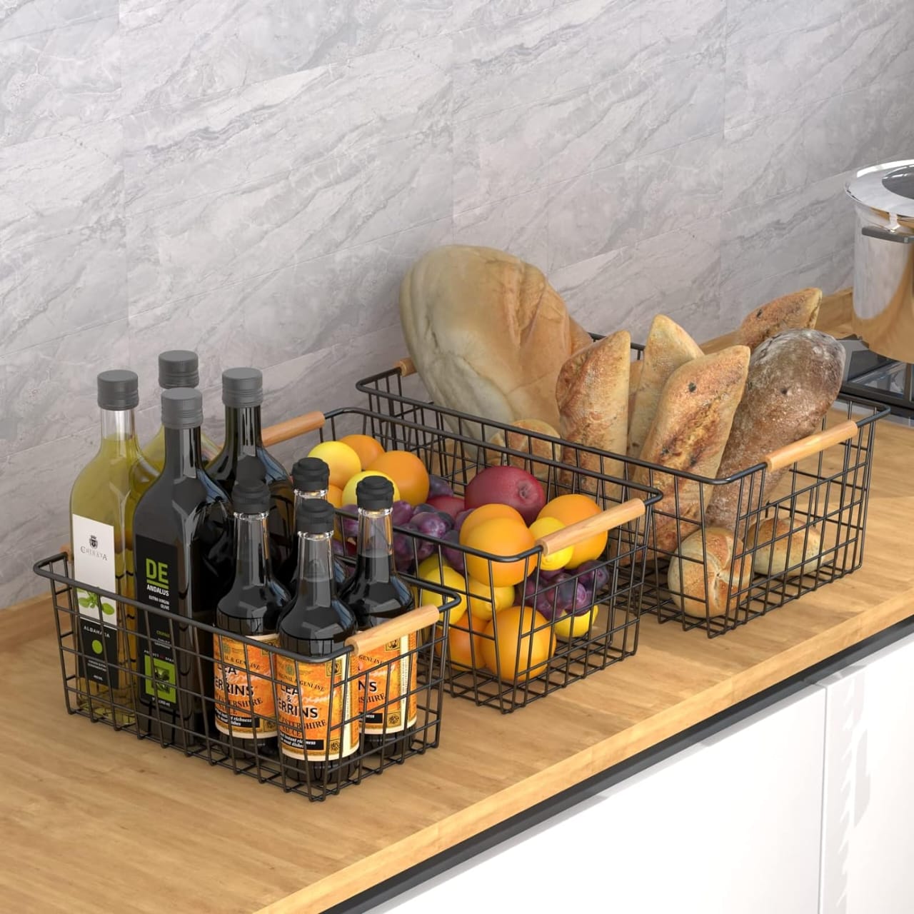 Quality mesh organizing baskets