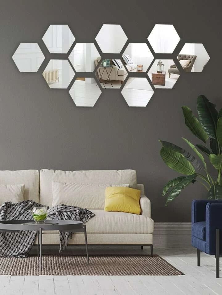 Hexagonal shape Acrylic Mirrors