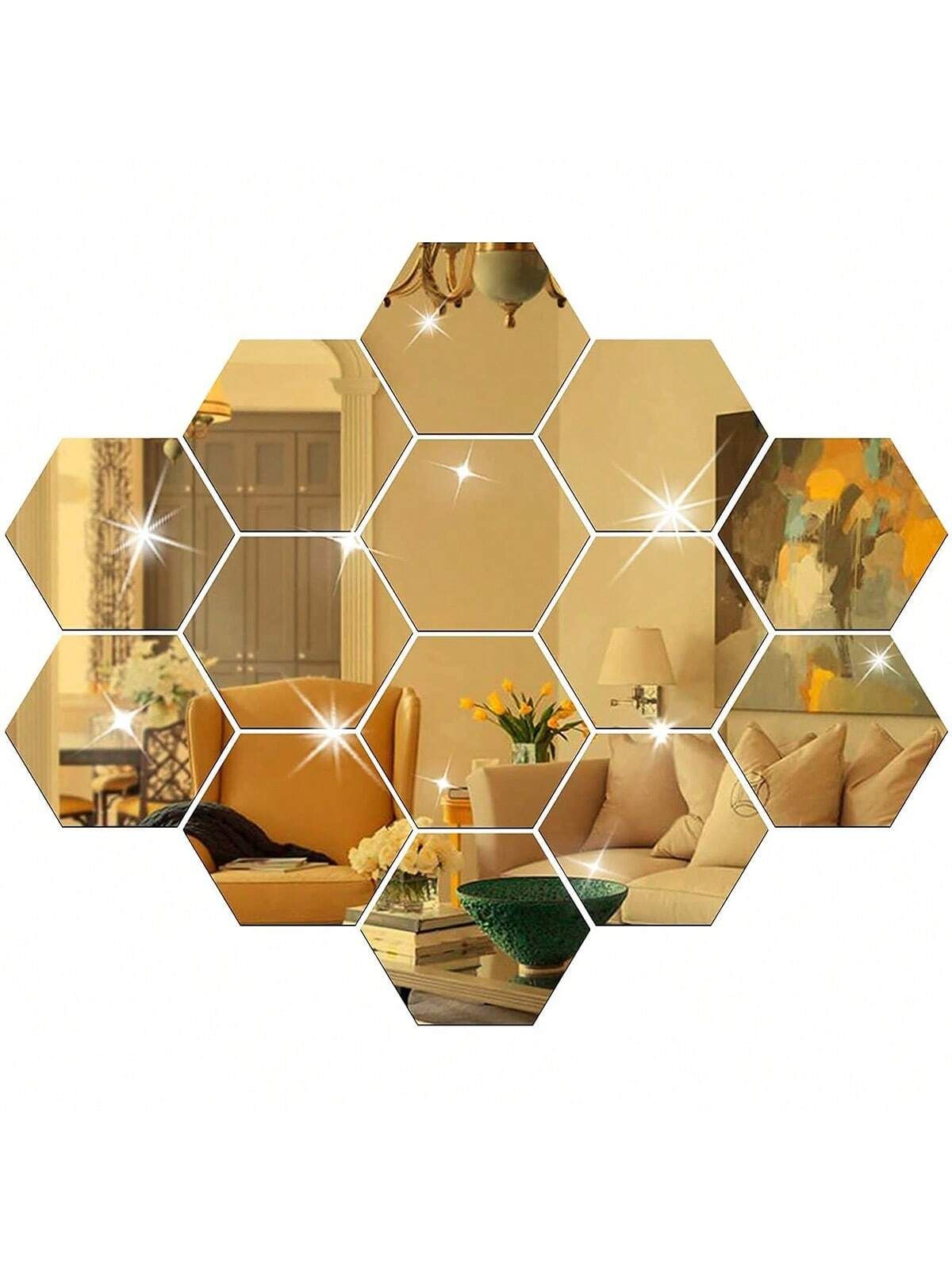 Hexagonal shape Acrylic Mirrors