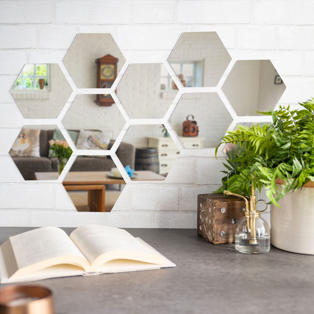 Hexagonal shape Acrylic Mirrors