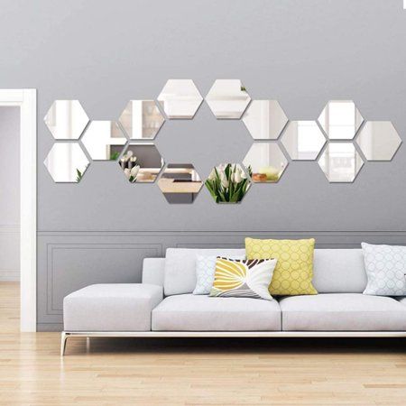 Hexagonal shape Acrylic Mirrors