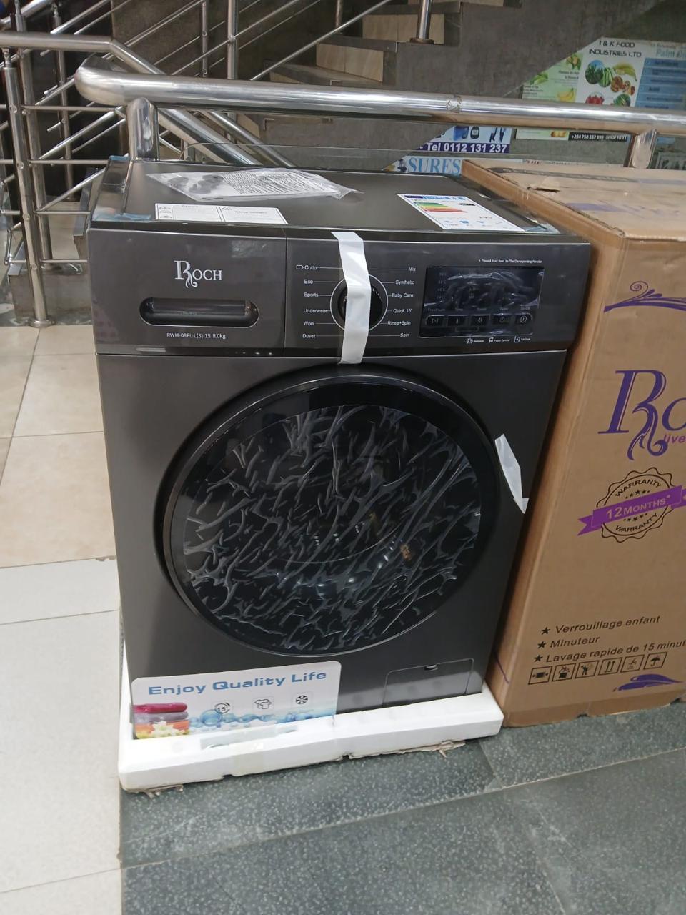 Roch 8kg wash and spin front load washing machine