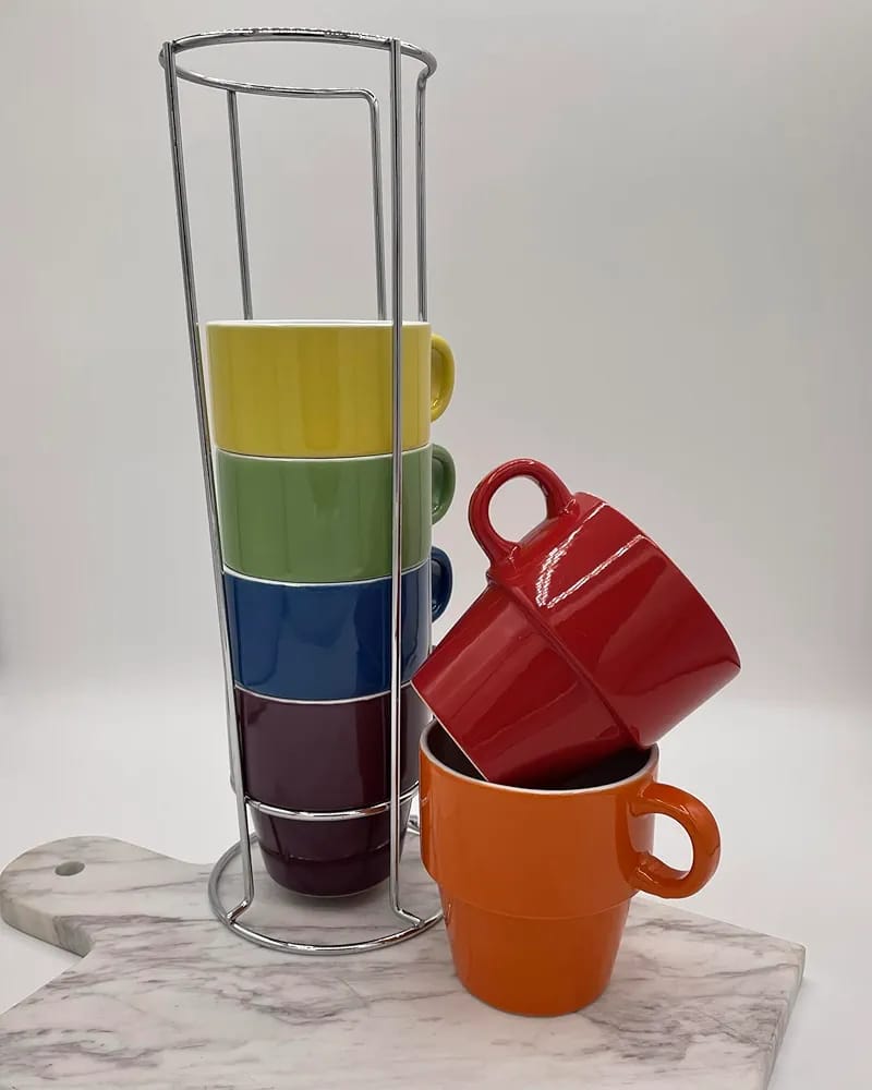 Stackable Ceramic Cups.