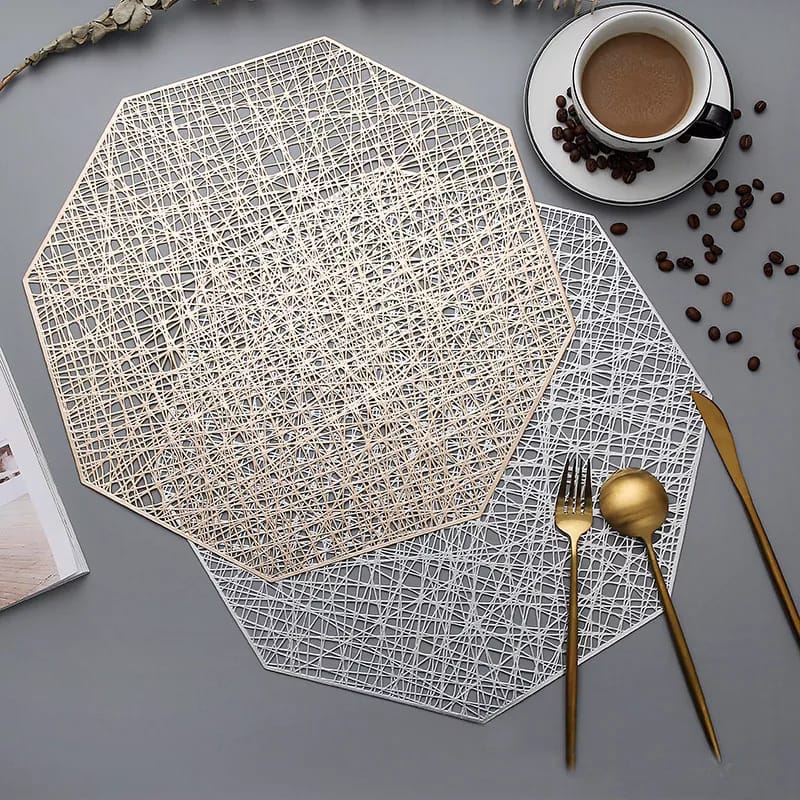 6pcs pvc non-woven table mats