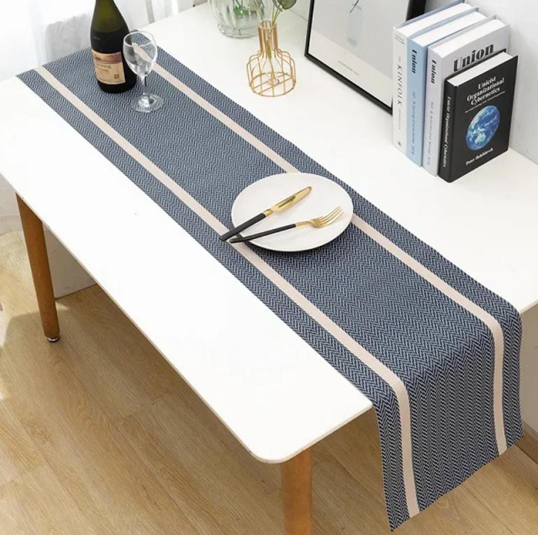 6pcs pvc table mats plus one table runner