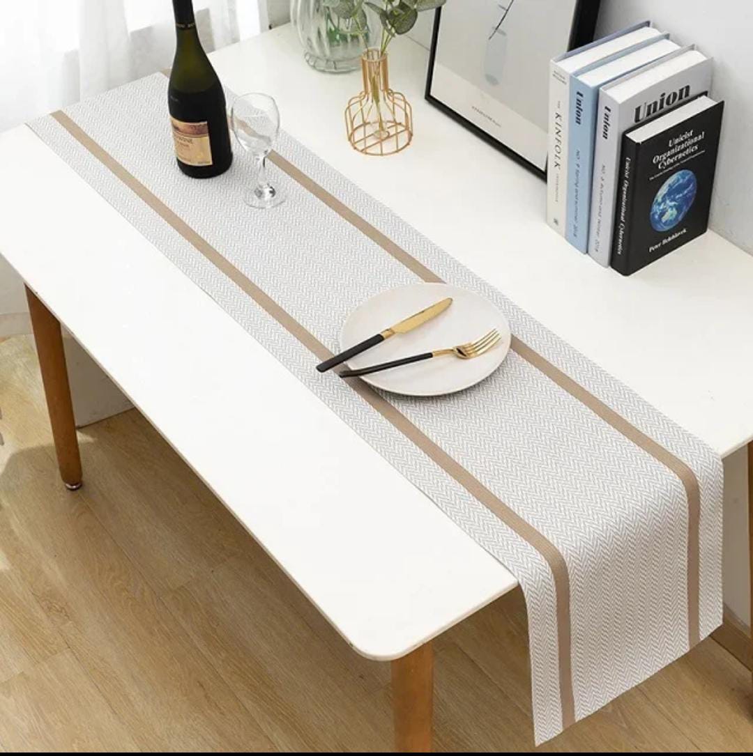 6pcs pvc table mats plus one table runner