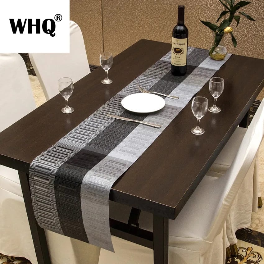 6pcs pvc table mats plus one table runner