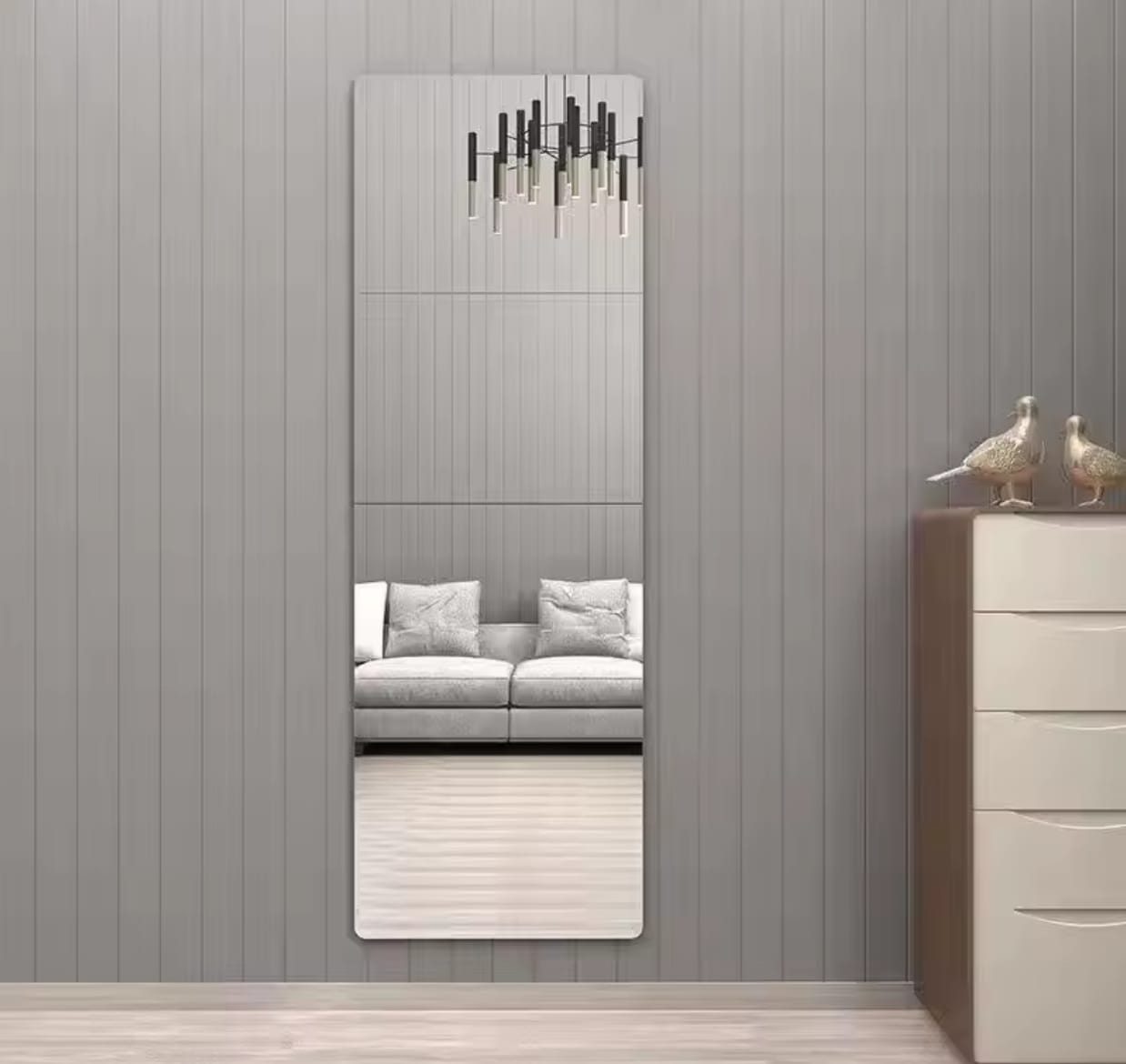 Rectangular Wall Mounted Peel and stick Diy mirror