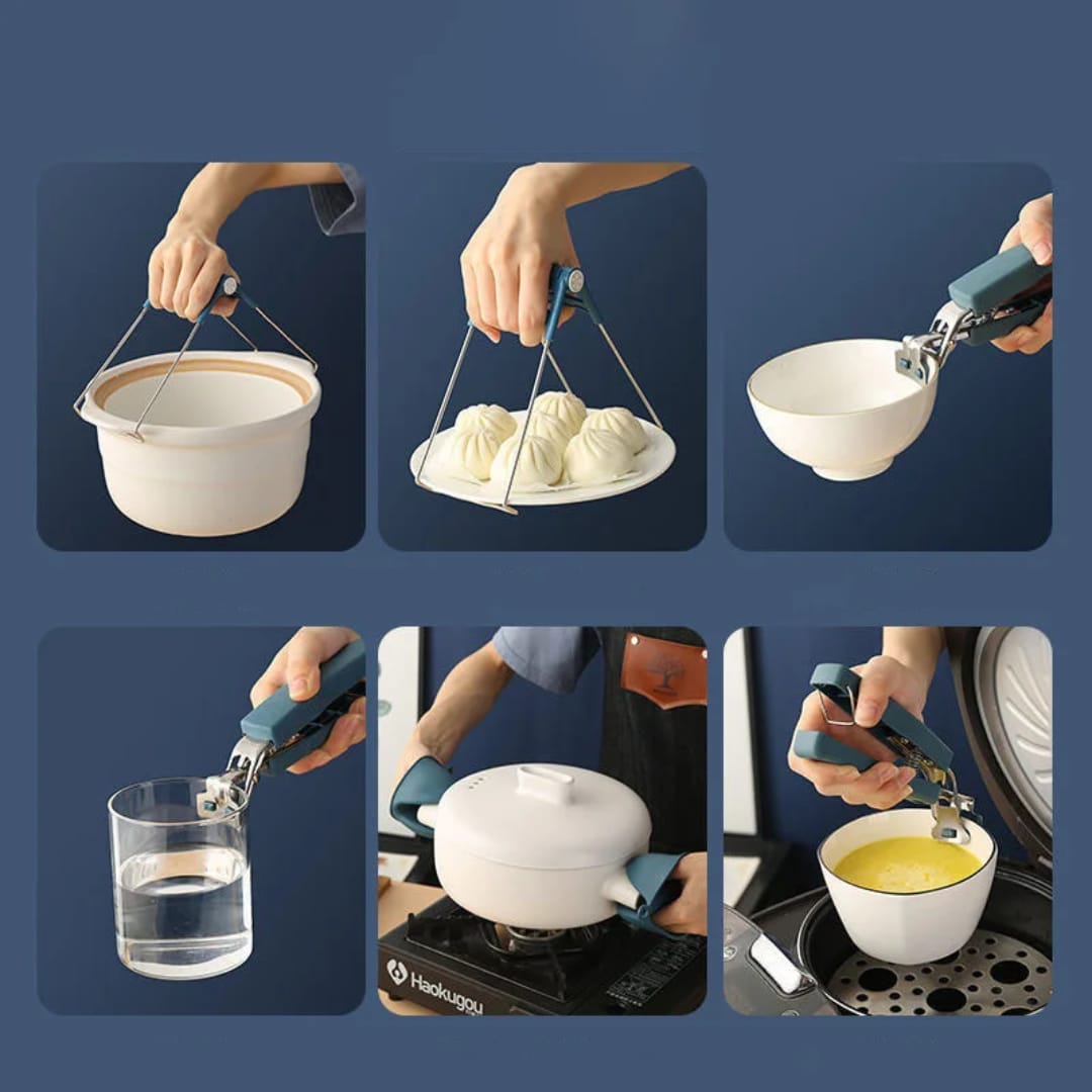 3pcs Anti scald heat resistant plate, bowl gripper mittens