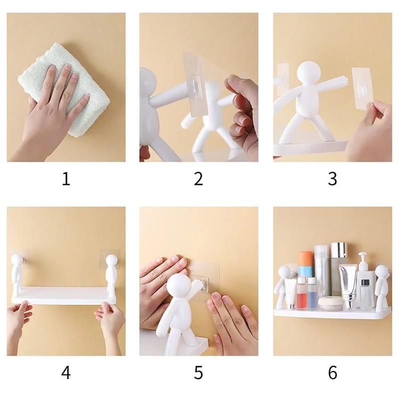 Self-adhesive Bathroom Storage Racks