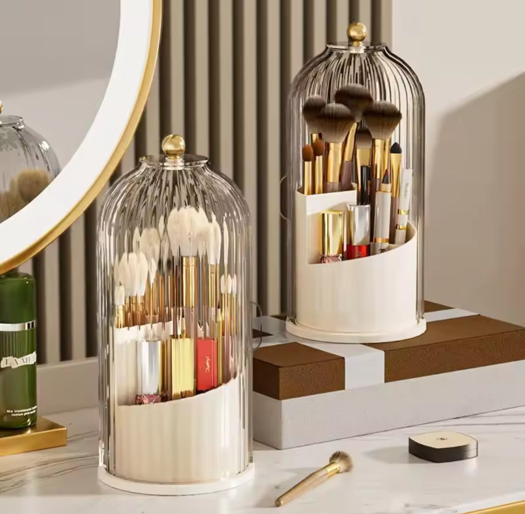 Rotating makeup storage cylinder , lipstick storage rack
Dust proof tabletop cosmetic box
