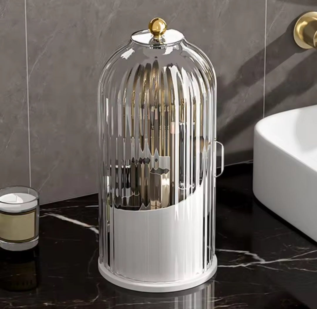 Rotating makeup storage cylinder , lipstick storage rack
Dust proof tabletop cosmetic box