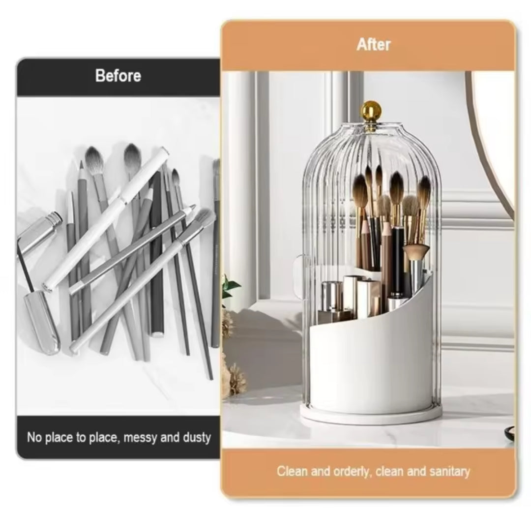 Rotating makeup storage cylinder , lipstick storage rack
Dust proof tabletop cosmetic box