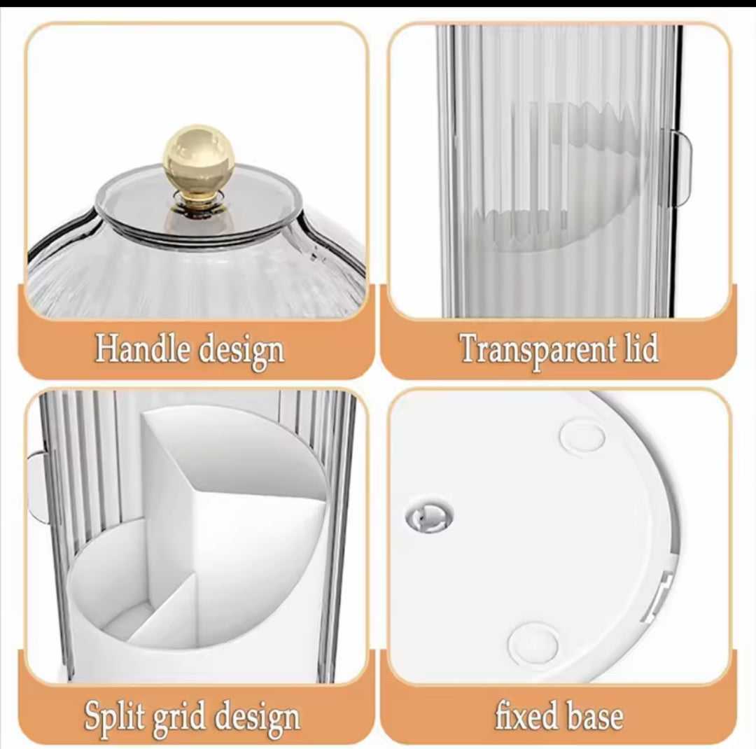 Rotating makeup storage cylinder , lipstick storage rack
Dust proof tabletop cosmetic box