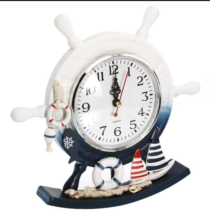 Wooden photo frame + swing clock ornament