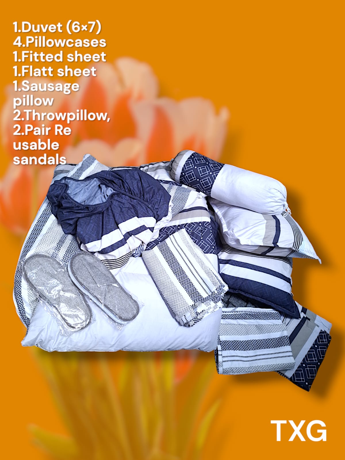 12pc Heavy cotton duvet set