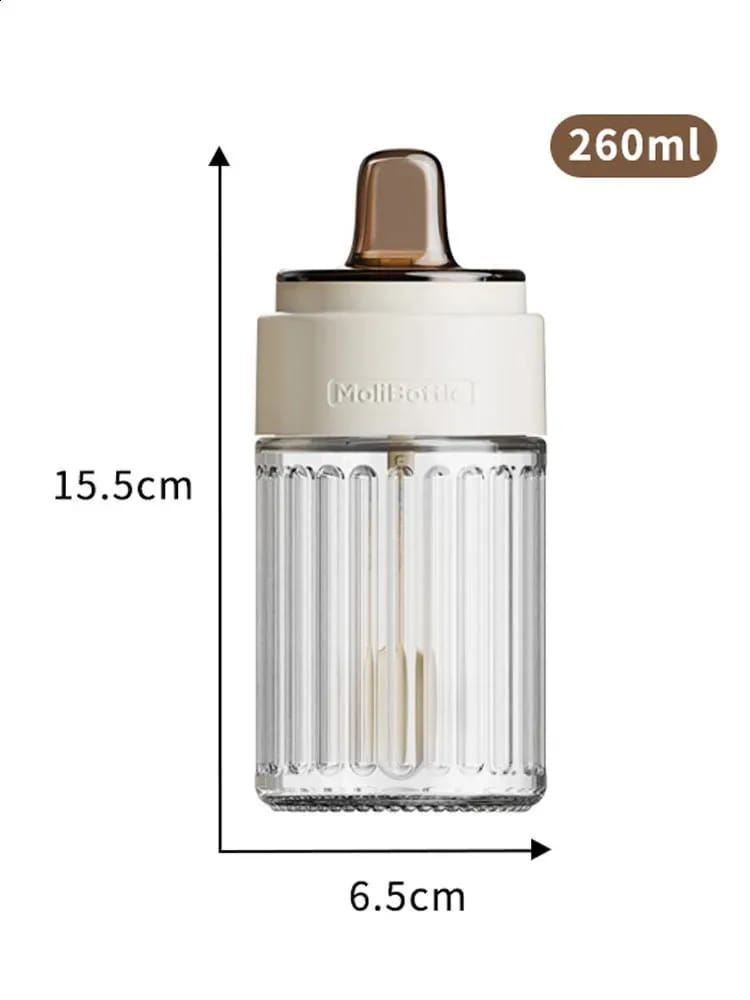 Stripped seasoning Glass jars