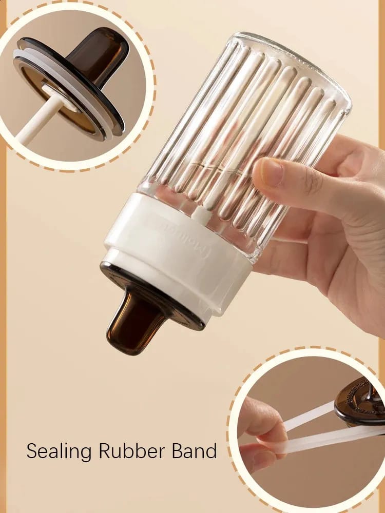 Stripped seasoning Glass jars