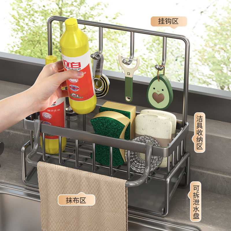 Wall-mounted sink tidy