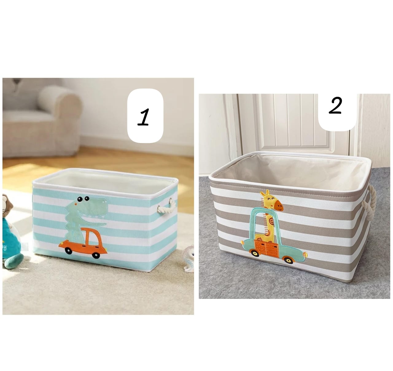 Canvas storage basket