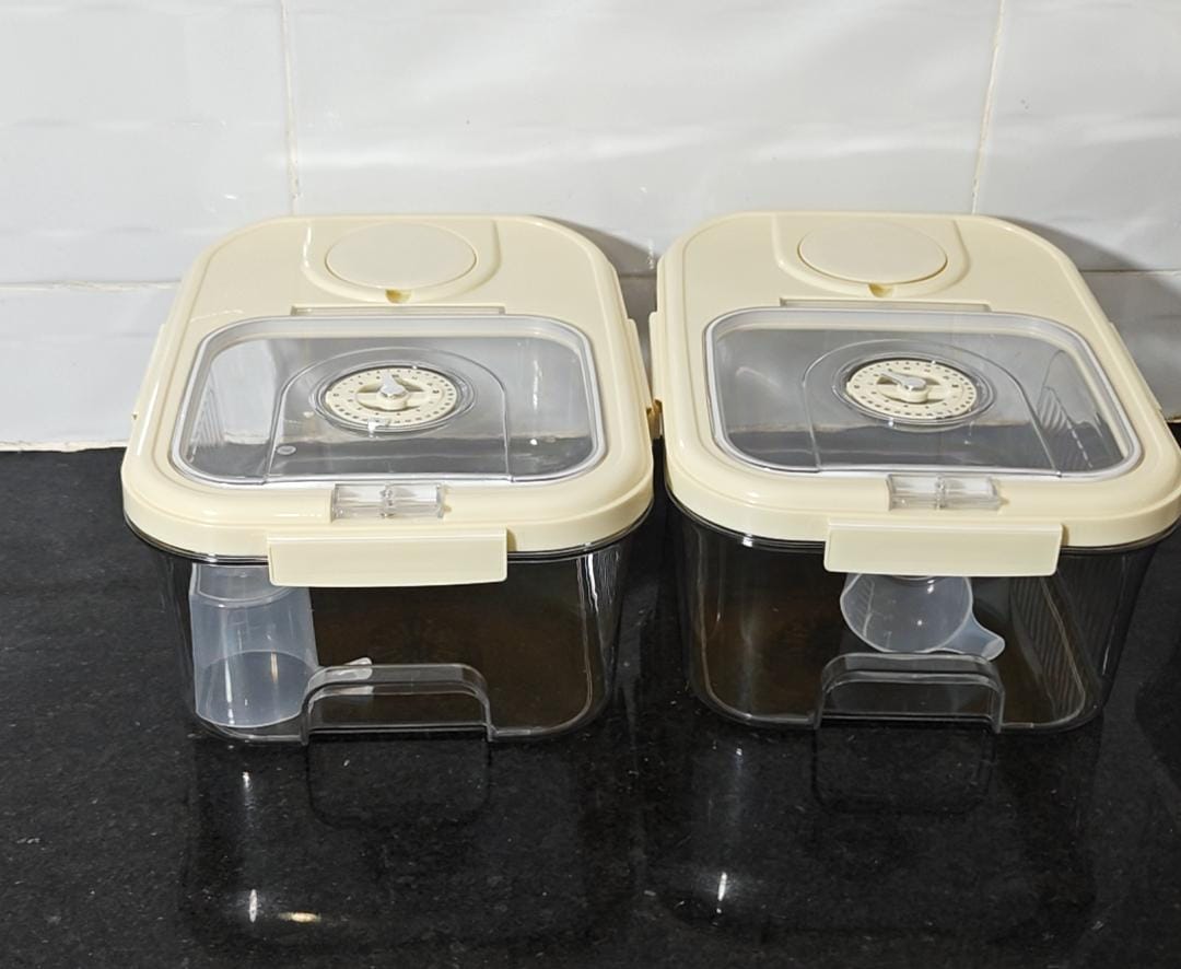 Rectangular shaped acrylic rice bucket