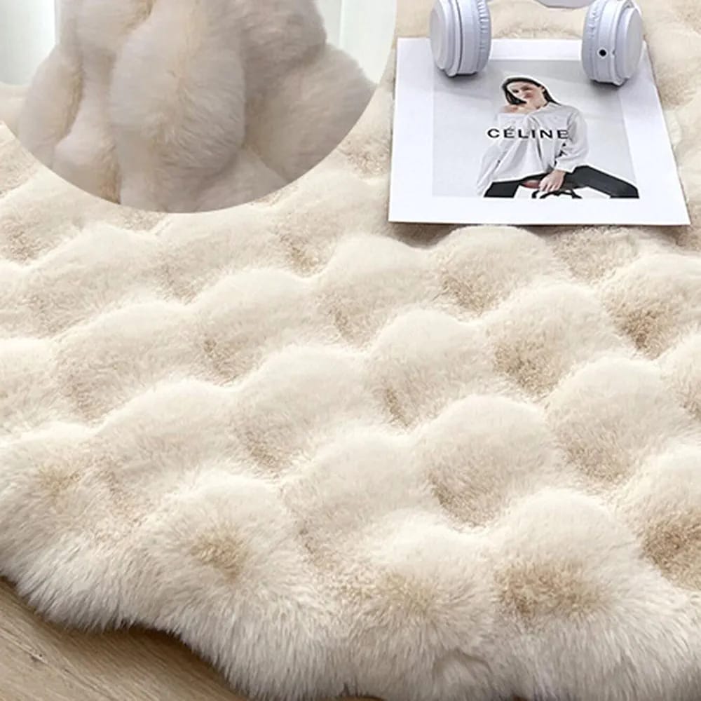 Fluffy round plush rugs
