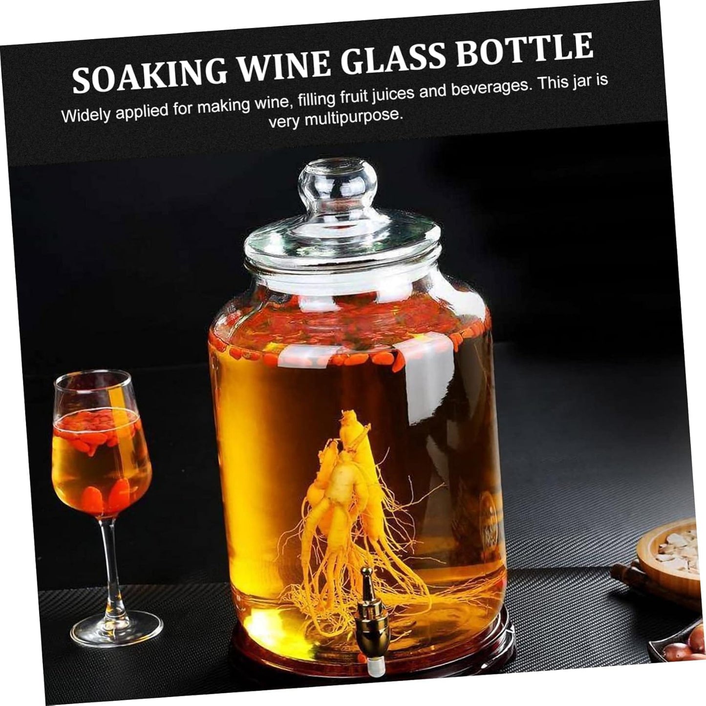 Glass dispenser with stand