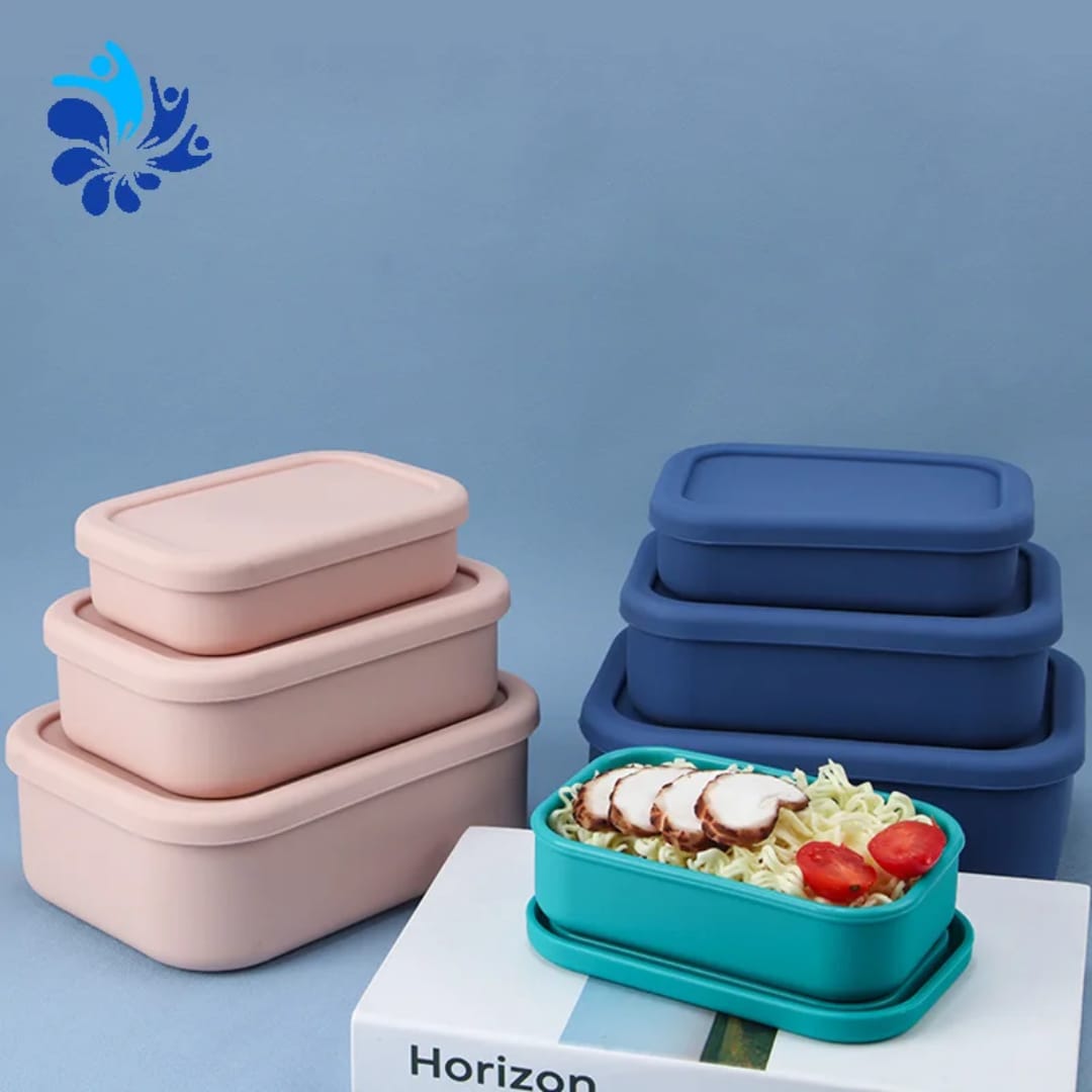 Leak proof silicone lunch box