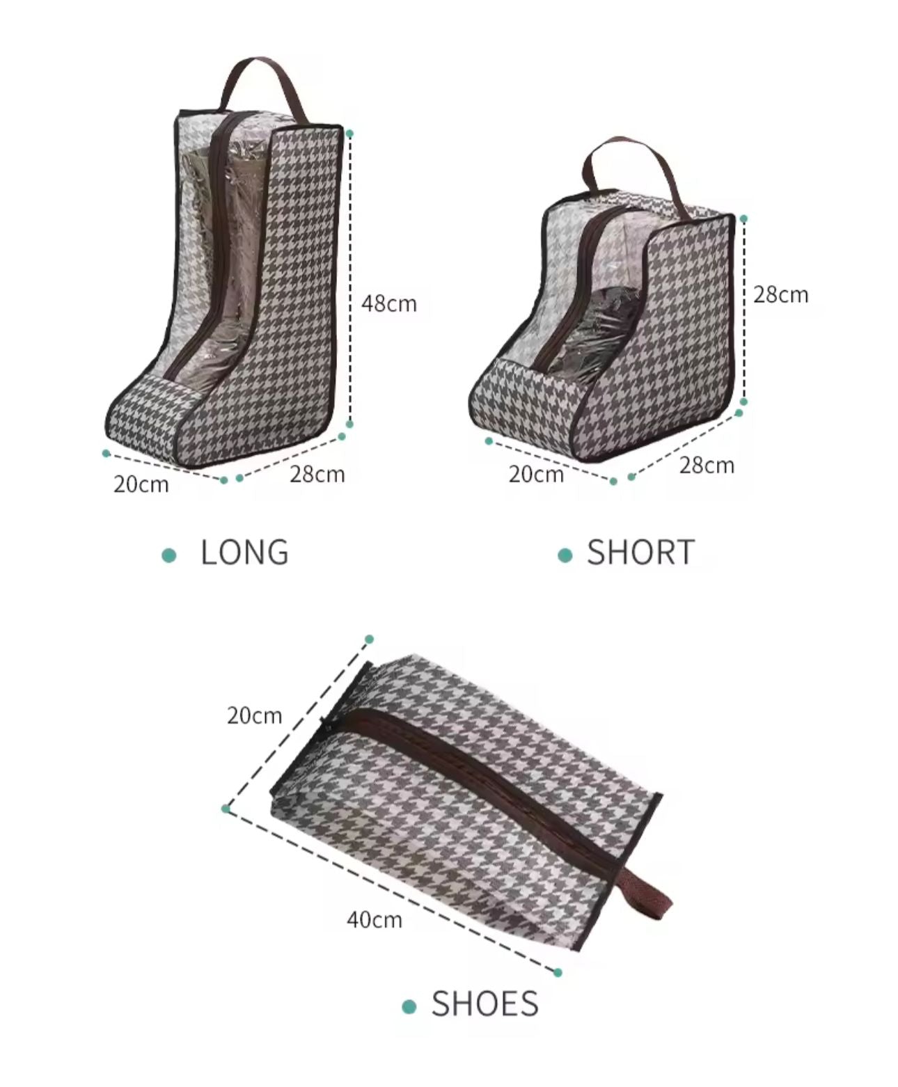4pcs Boot / Shoes Storage Bag Set with Handles