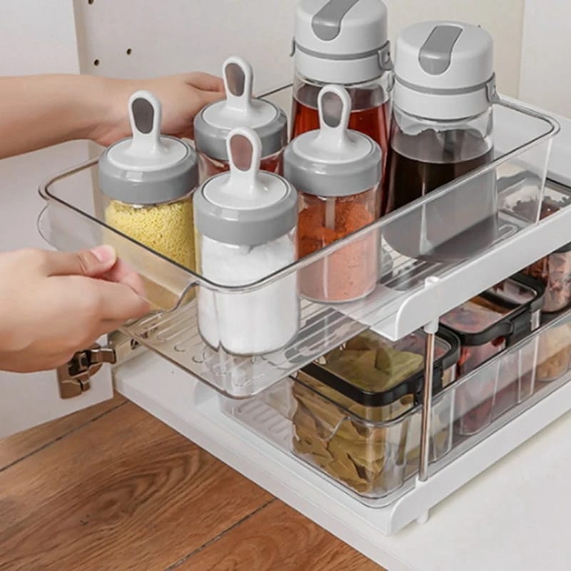 3 Tier multifunctional Organiser with clear drawer bins